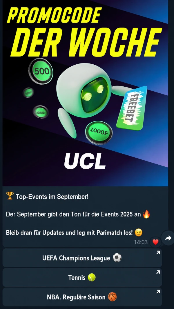 Dieser Abschnitt beschreibt Parimatch für Nutzer in Deutschland, einschließlich Registrierung, Bonusbedingungen, Sportwetten, Zahlungen, Sicherheit und verantwortungsvollem Spielen. Die Informationen dienen ausschließlich der Orientierung für Personen ab 18 Jahren.